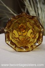 Load image into Gallery viewer, L.E Smith Amber Moon Stars Glass Compote
