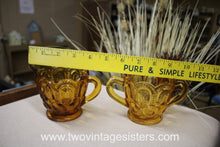 Load image into Gallery viewer, L.E Smith Glass Amber Sugar Creamer - Vintage Glass