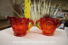 Load image into Gallery viewer, L.E Smith Glass Amberina Sugar Creamer - Vintage Glass