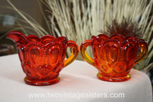 Load image into Gallery viewer, L.E Smith Glass Amberina Sugar Creamer - Vintage Glass