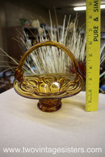 Load image into Gallery viewer, L.E Smith Amber Glass Basket
