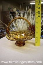 Load image into Gallery viewer, L.E Smith Amber Glass Basket