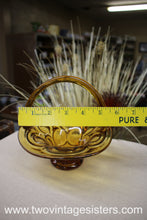 Load image into Gallery viewer, L.E Smith Amber Glass Basket