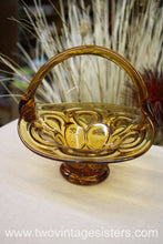 Load image into Gallery viewer, L.E Smith Amber Glass Basket