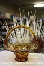 Load image into Gallery viewer, L.E Smith Amber Glass Basket