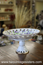 Load image into Gallery viewer, Lefton Violet Chintz Round Compote 650V