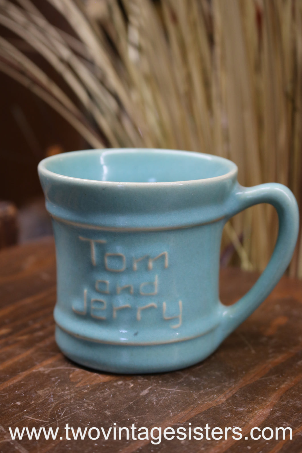 Pacific Pottery Tom & Jerry Teal Coffee Mug