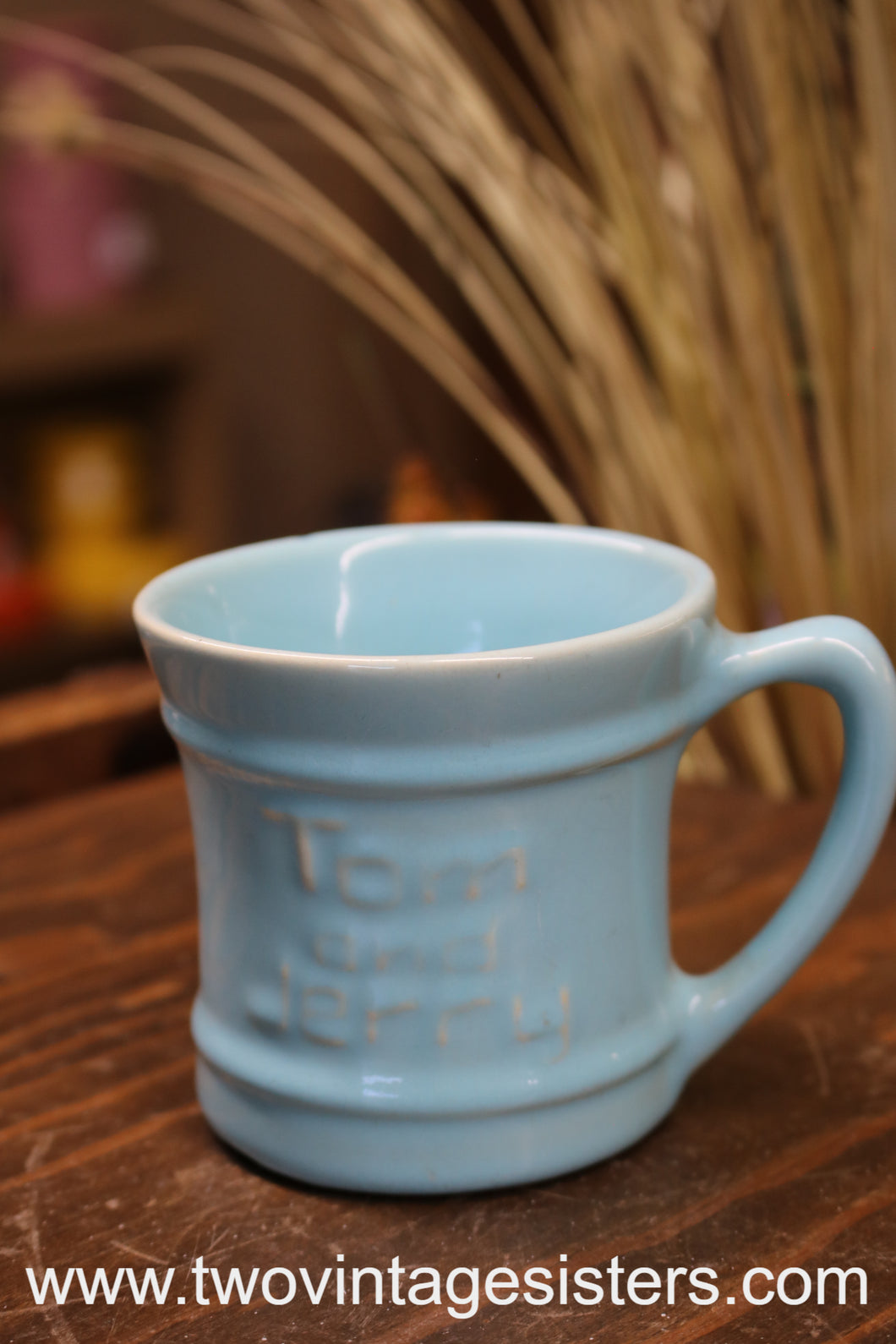 Pacific Pottery Tom & Jerry Turquoise Coffee Mug