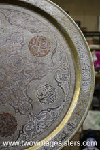 Load image into Gallery viewer, Persian Silver Copper Hand Craft - Coffee Table Insert - Antique Home
