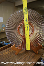 Load image into Gallery viewer, Petticoat Ribbed Pink Depression Glass Bowl & Cake Platter