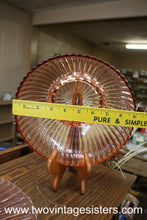 Load image into Gallery viewer, Petticoat Ribbed Pink Depression Glass Bowl & Cake Platter