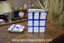 Load image into Gallery viewer, Plaid Ceramic Cube Teapot Japan
