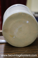 Load image into Gallery viewer, Primitive Roseville Ceramic Crock Blue Stripe - Collectible