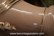 Load image into Gallery viewer, Princeton Trenton Pottery Mid Century Pink and Gold Urn Vase