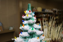 Load image into Gallery viewer, Retro Ceramic Christmas Tree Red Blue Orange Lights No Base