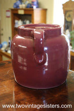 Load image into Gallery viewer, Robinson Ransbottom Pottery Burgundy Lidded Bean Crock