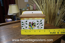 Load image into Gallery viewer, Rooster Ceramic Card Holder Wooden Lid
