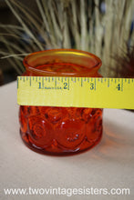 Load image into Gallery viewer, Smith Glass Moon Stars Amberina Cannister -Vintage Collectible
