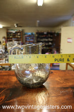Load image into Gallery viewer, Smoked Black Crackle Glass Pitcher