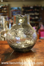Load image into Gallery viewer, Smoked Black Crackle Glass Pitcher