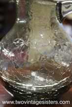 Load image into Gallery viewer, Smoked Black Crackle Glass Pitcher