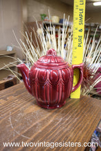 Load image into Gallery viewer, USA Pottery Burgundy Teapot
