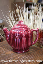 Load image into Gallery viewer, USA Pottery Burgundy Teapot