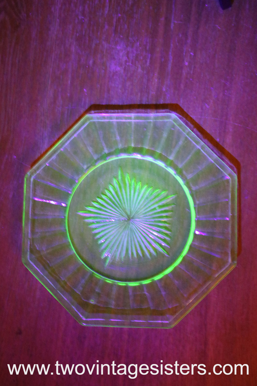 Uranium Octagon 7 Inch Salad Plate Set of 4