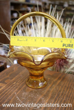 Load image into Gallery viewer, Viking Georgian Glass Art Amber Basket