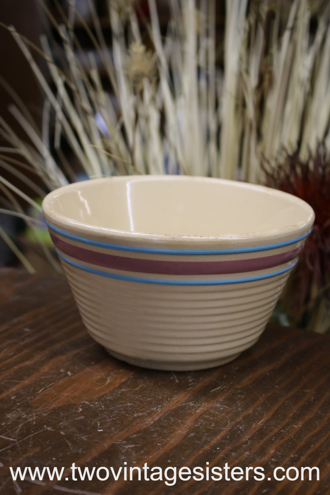Watt Ribbed Ceramic Mixing Bowl #6 - Collectible