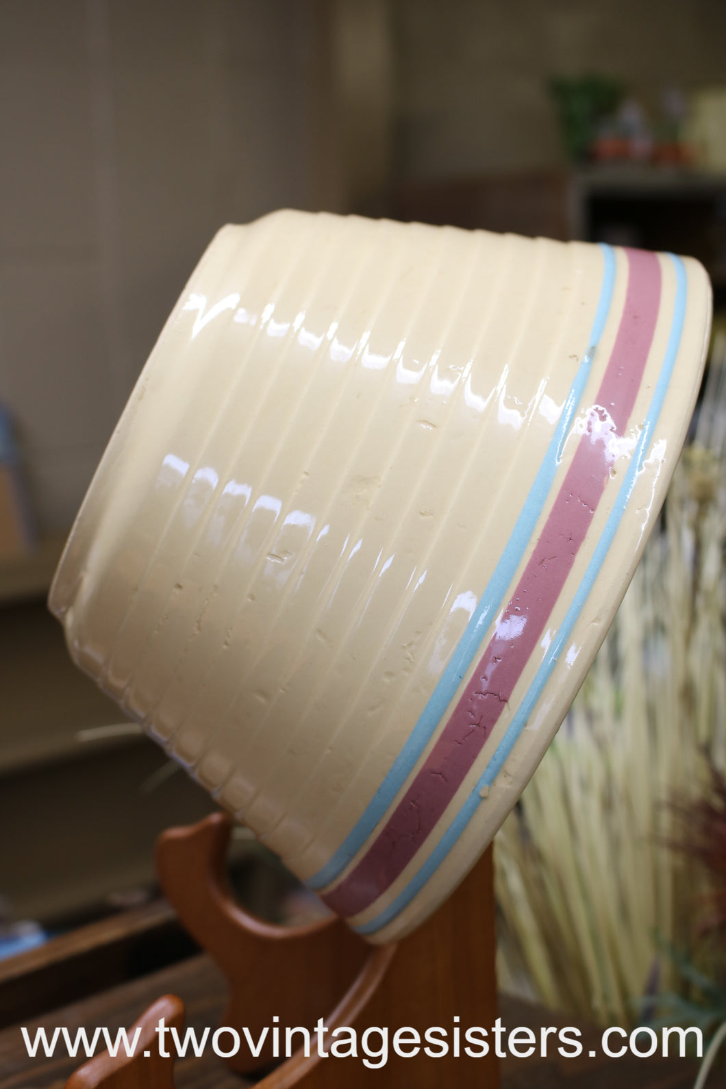 Watt Ribbed Ceramic Mixing Bowl #9 - Collectible