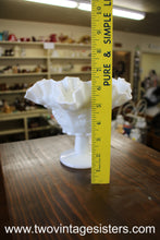 Load image into Gallery viewer, Westmoreland Milk Glass Ruffled Compote
