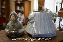 Load image into Gallery viewer, Winter Muffler Woman Ceramic Cookie Jar
