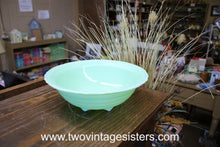 Load image into Gallery viewer, Jadeite Floral Kitchen Bowl 9 Inch