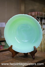 Load image into Gallery viewer, Jadeite Floral Kitchen Bowl 9 Inch