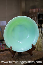 Load image into Gallery viewer, Jadeite Floral Kitchen Bowl 9 Inch