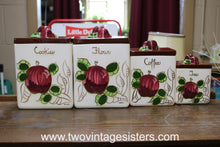 Load image into Gallery viewer, Adah Art Dallas Ceramic Apples Cannister Set #523 - Unique Collectible
