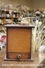 Load image into Gallery viewer, Antique HandCranked Wooden Coffee Grinder Mill
