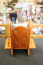 Load image into Gallery viewer, Antique Sewing Rocking Chair Caddy Pin Cushion Thread Holder