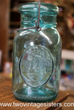 Load image into Gallery viewer, Ball Aqua Blue Ideal Bicentennial Wire Closure Mason Jar

