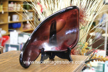 Load image into Gallery viewer, Blenko Free Form Dish Maroon Winslow Anderson