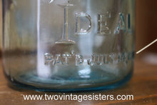 Load image into Gallery viewer, Blue Ball Ideal Vintage Glass Canning Jar Number 3
