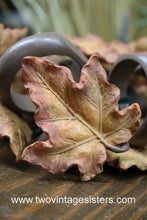 Load image into Gallery viewer, Ceramic Autumn Leaf Ring Napkin Ring Holder
