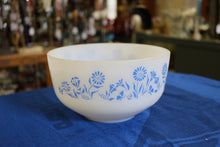 Load image into Gallery viewer, Vintage Federal Milk Glass 1-1/2 Qt Mixing Bowl Blue Floral No Lid