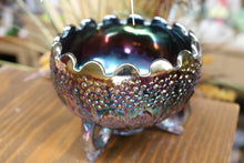 Load image into Gallery viewer, Vintage Classic Pattern Fenton's Flowers Iridescent Orange Tree Rose Glass Bowl