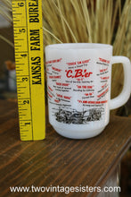 Load image into Gallery viewer, Fire King Citizens Band Milk Glass Coffee Mug
