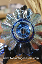 Load image into Gallery viewer, Fostoria Cobalt Blue Glass Candle Holders Pair