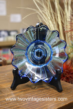 Load image into Gallery viewer, Fostoria Cobalt Blue Glass Candle Holders Pair