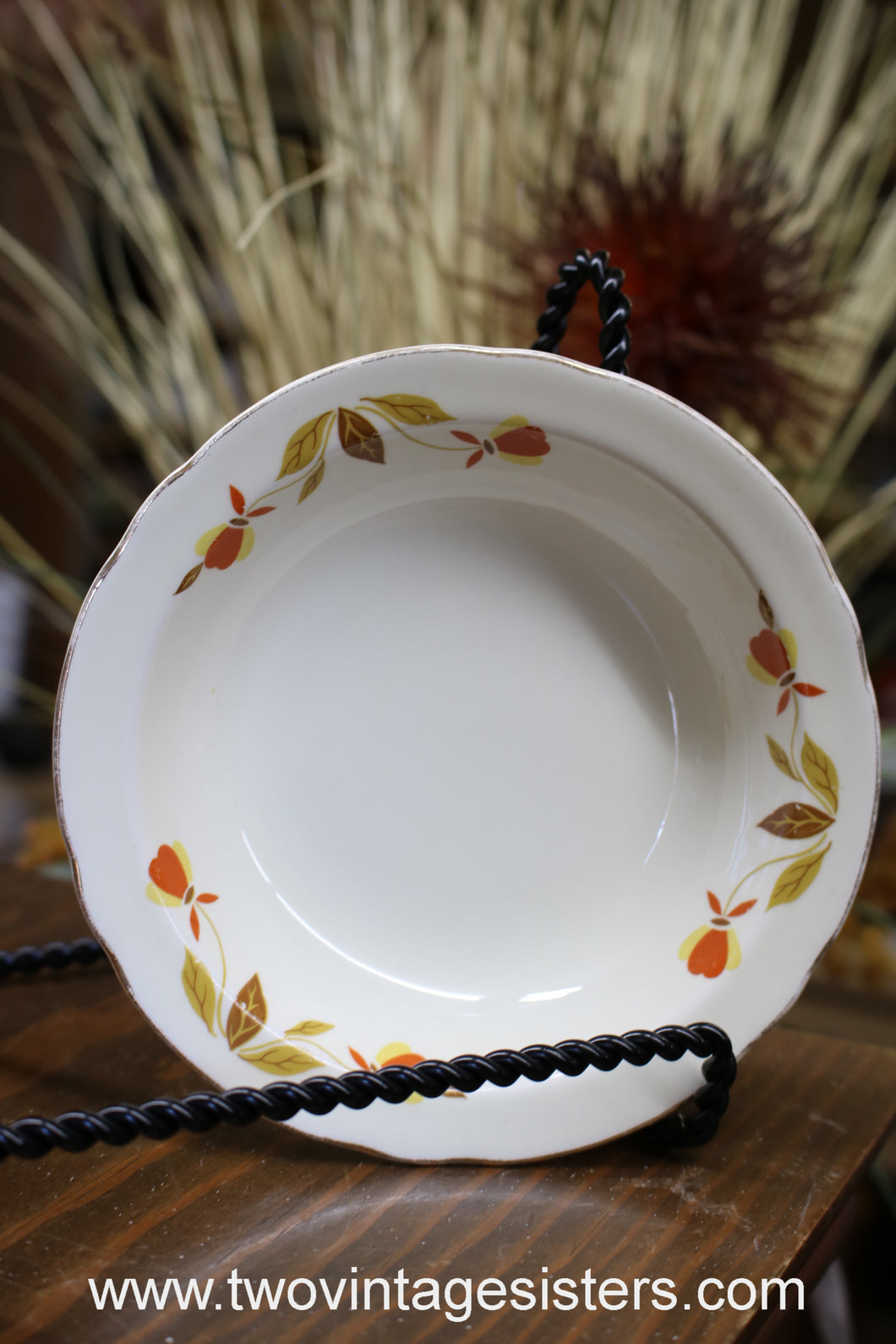 Fruit Bowl Halls Superior Kitchenware Jewel Tea Autumn Leaf