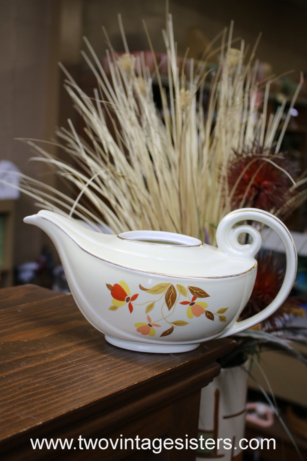 Aladdin Teapot Halls Superior Kitchenware Jewel Tea Autumn Leaf